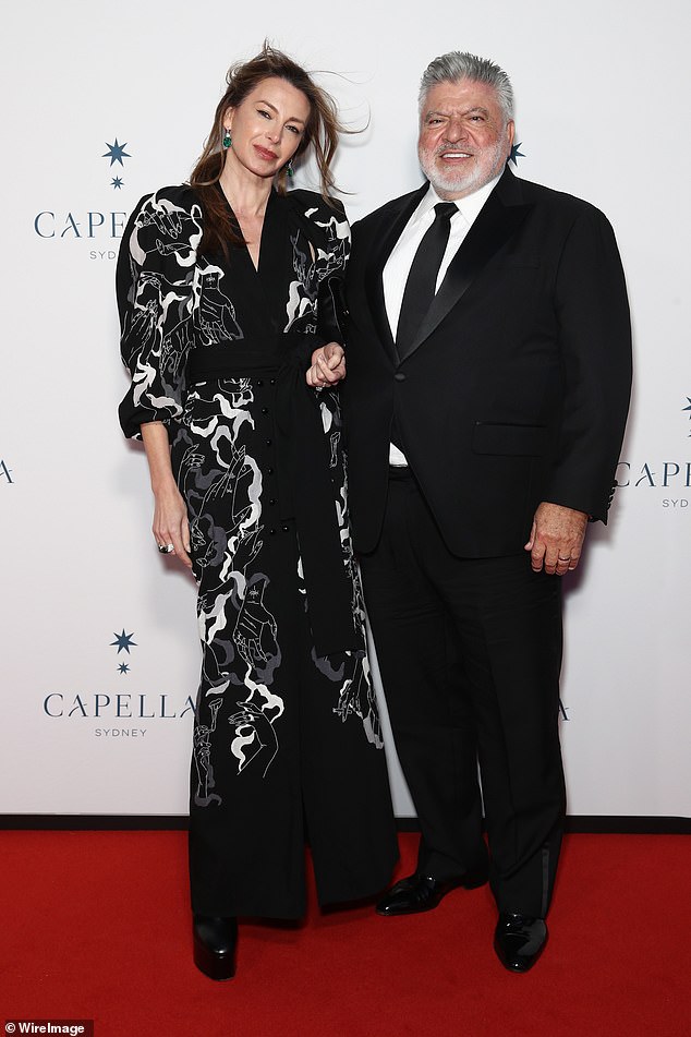 Amber and John Symond are pictured at the official opening night of Capella Sydney on March 30, 2023 in Sydney, Australia.