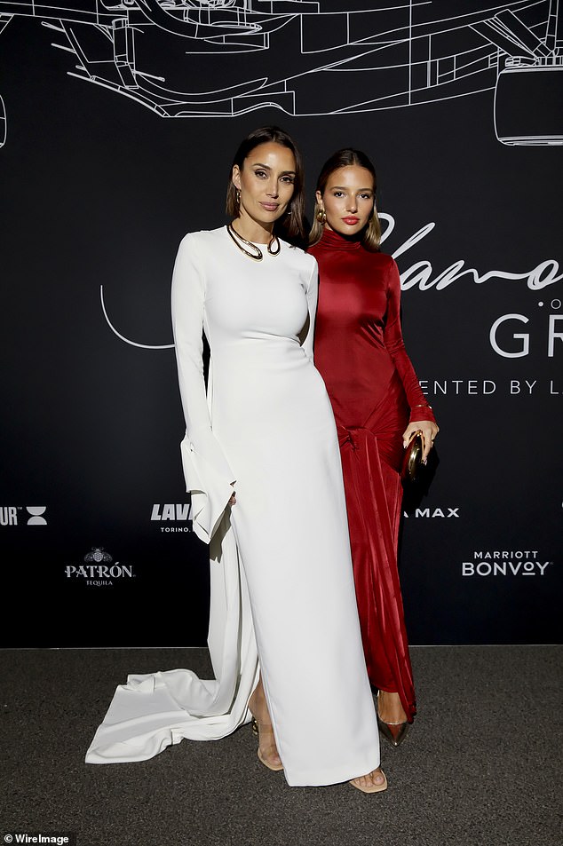 Snezana Wood looked incredibly young as she attended Glamor On The Grid at Albert Park racetrack in Melbourne on Wednesday night with her teenage daughter Eve.