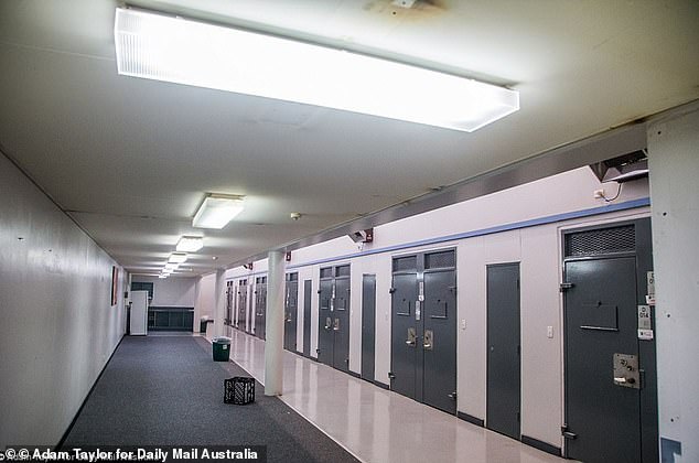 Lamarre-Condon is being held in what is known as an observation camera cell that allows correctional officers to monitor him 24 hours a day. The MRRC cells at Silverwater are shown above