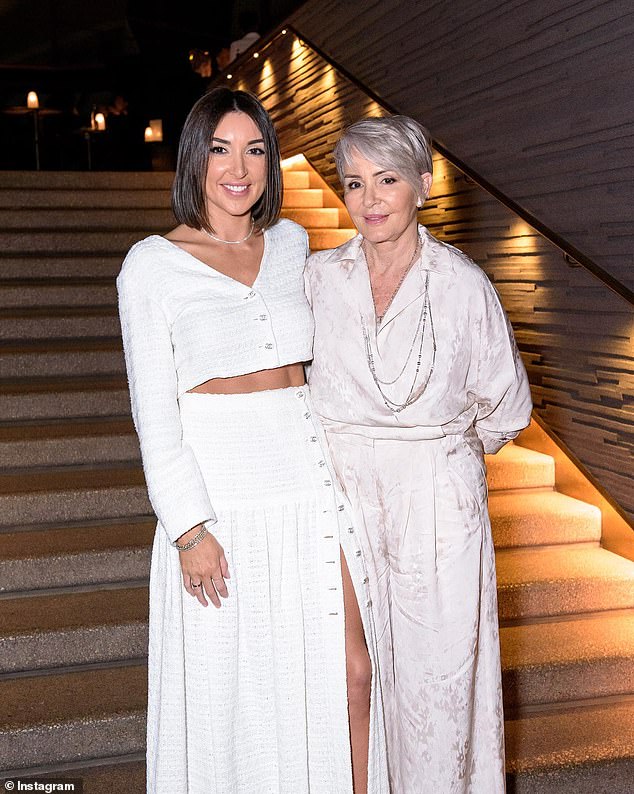 Sue Ingham (right) has listed her glorious two-storey mansion in Sydney's eastern suburbs.  Pictured here is her daughter, Sydney socialite Jess (left).