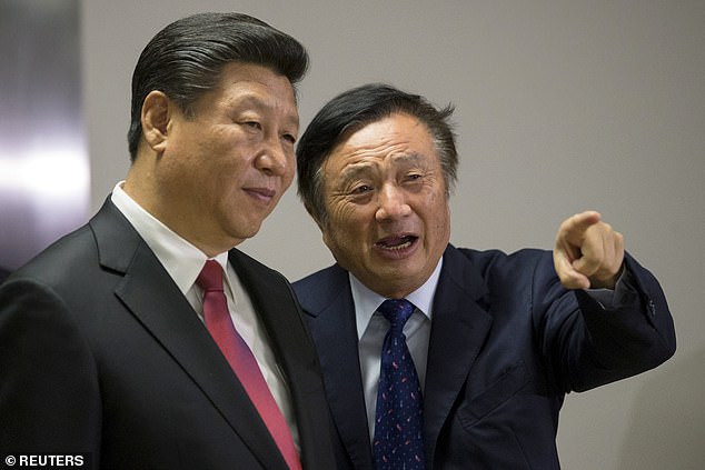 The United States has imposed restrictions on Huawei over fears that it is beholden to the Chinese Communist Party, and its technology could be used by Xi Jinping as a spy tool to promote his anti-American agenda.  Xi is seen with Ren Zhengfei, president of Huawei