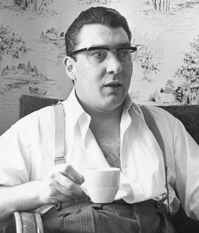 Violent gangster Ronnie Kray, pictured, was a patient at Broadmoor until he died of a heart attack aged 61.