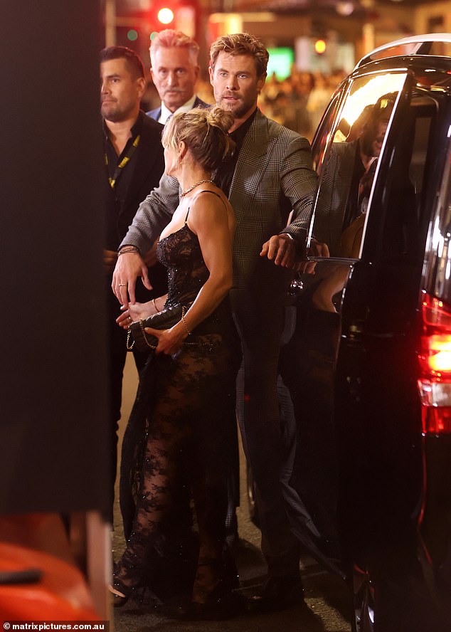 Chris Hemsworth and Elsa Pataky put on a display of love as they led arrivals at the Australian premiere of Furiosa: A Mad Max Saga on Thursday.