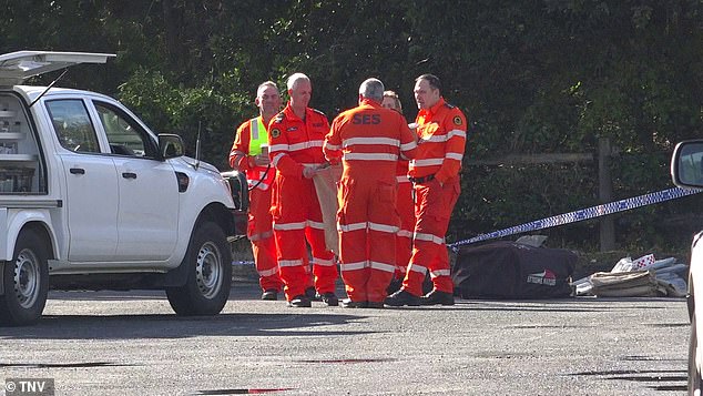 Police described the attack as unprovoked and Kye died in hospital from injuries to his neck and chest (pictured, stabbing scene).