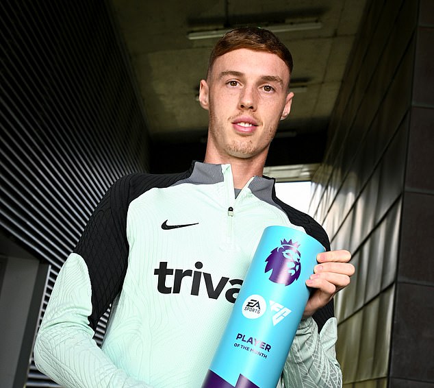 Cole Palmer won the Premier League Player of the Month award for April after scoring seven goals