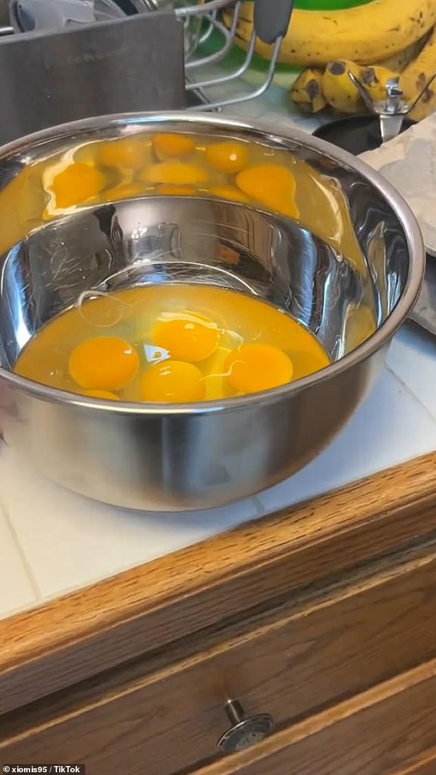 A Costco shopper from Oregon known as @xiomis95 on TikTok posted a video two days ago after cracking an egg and discovering an intestinal worm on her plate.