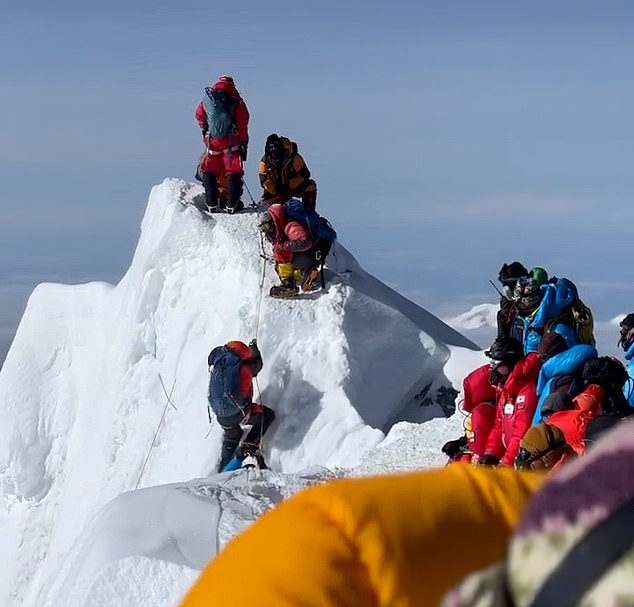 Experts fear that overpopulation on the world's tallest mountain may have played a role in the collapse of a cornice (a mass of hardened snow jutting out from the edge of a cliff) that led to the disappearance of Paterson and his guide, Pastenji Sherpa, 23. years.