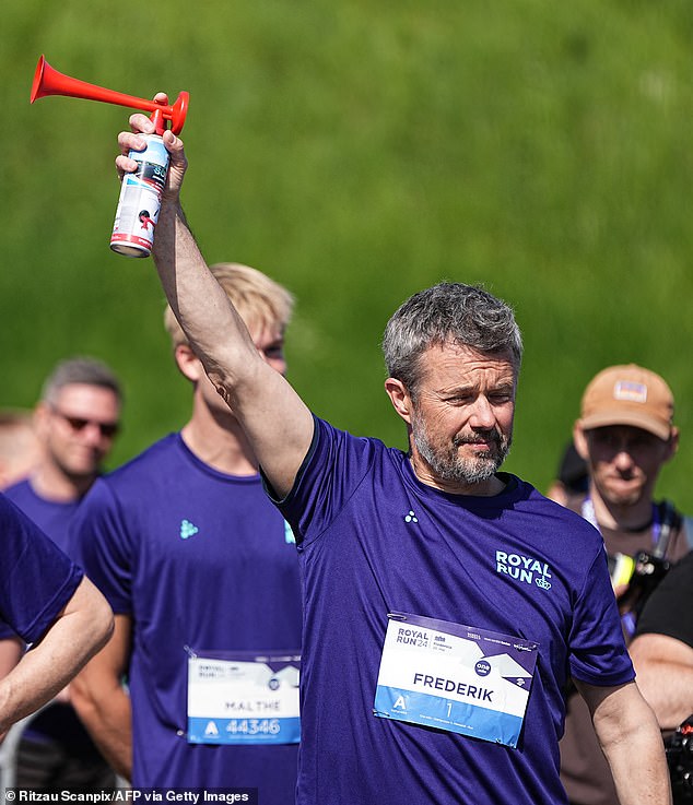 King Frederick X of Denmark looked ready for action as he opened the annual Royal Run in the town of Fredericia today.