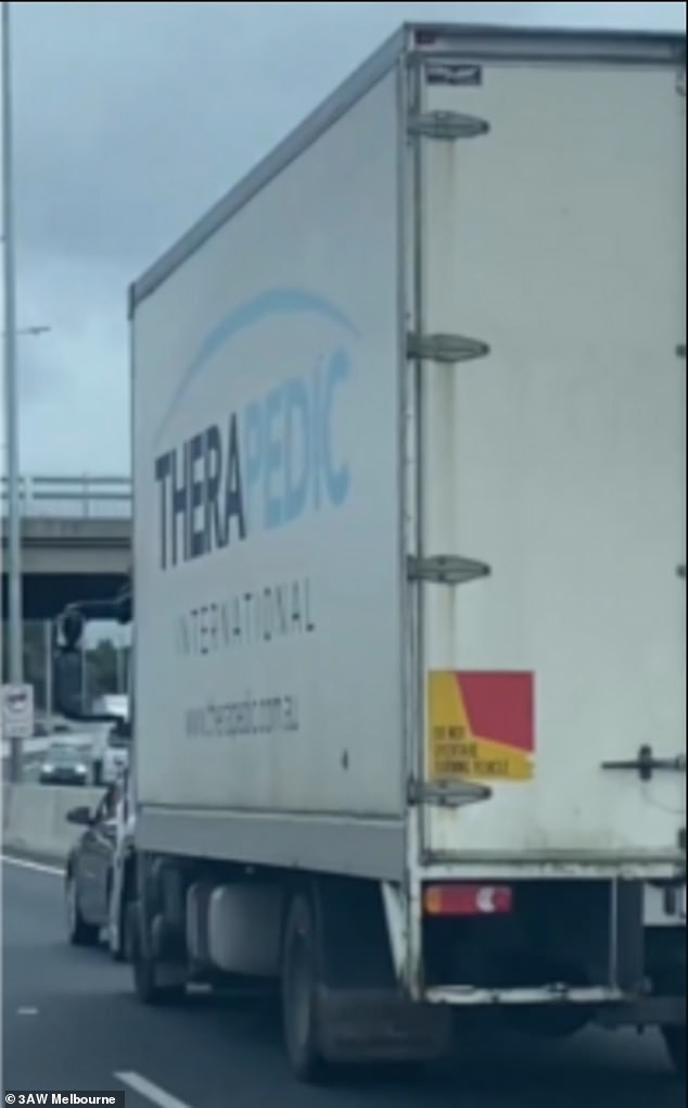 A driver on Melbourne's Monash Freeway filmed one of the 