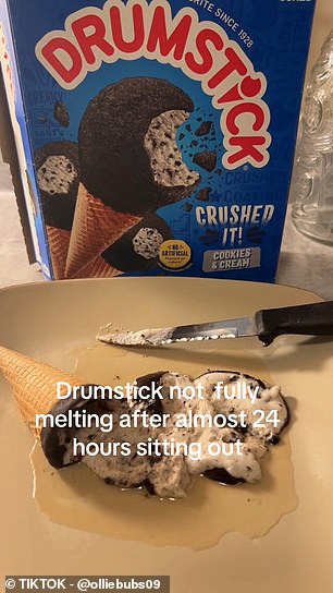 One user, Oliver (here), showed off his ice cream after 22 hours sitting