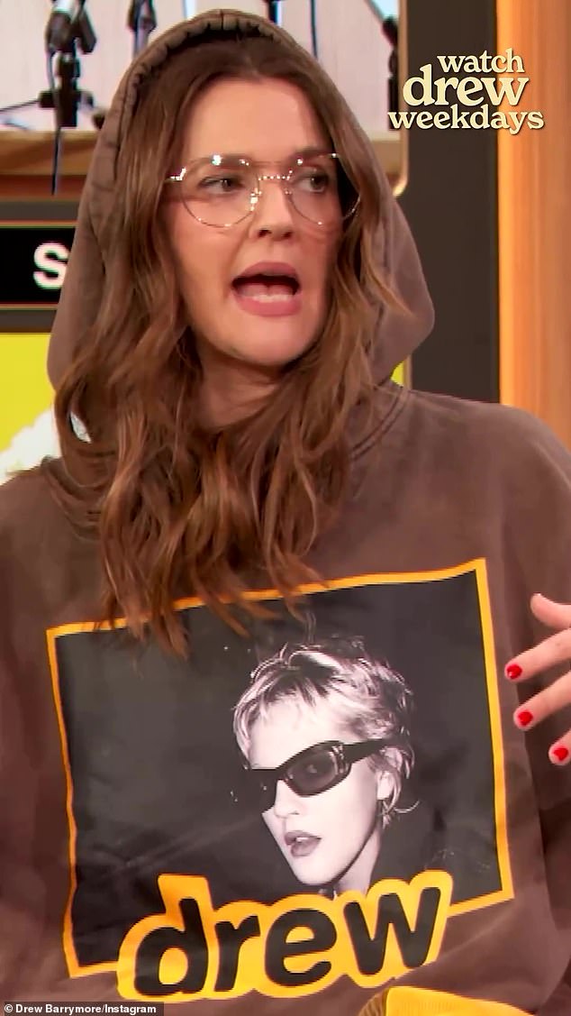 The 49-year-old actress excitedly announced the new Drew X Drew clothing line on Thursday's episode of her daytime series The Drew Barrymore Show.