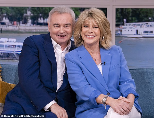 The former This Morning presenters, both 64, 'are in the process of divorcing' after work commitments 'took their marriage in different directions' (pictured in 2021)