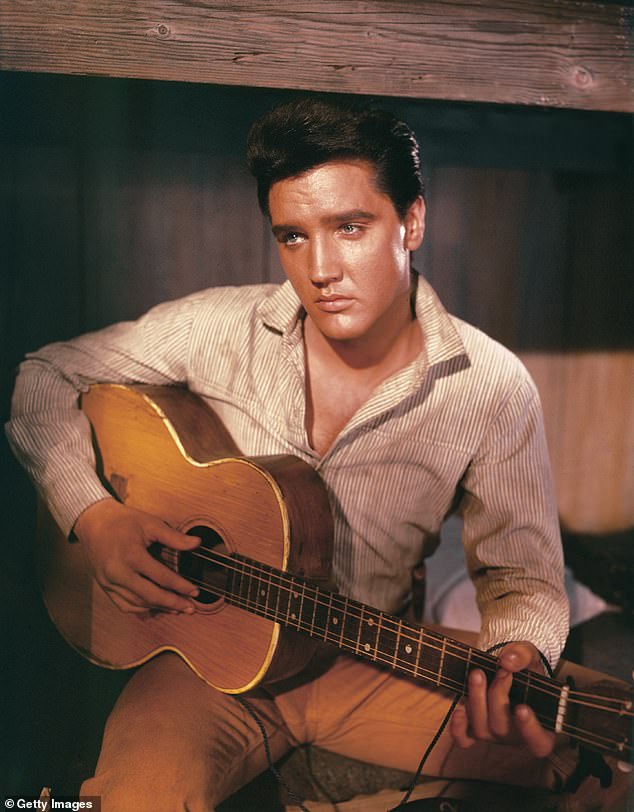 The King of Rock and Roll purchased the Graceland property in 1957 for $102,500, the same year he recorded a string of iconic hits, including 'Blue Christmas' and 'All Shook Up'; seen in 1956