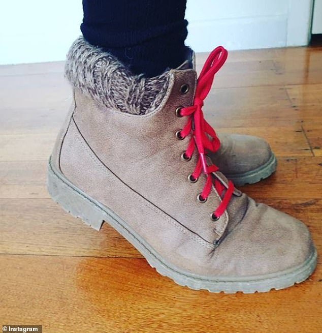 Customers shared images of their secondhand finds on Instagram, including $15 boots (pictured), $5 black leggings, $12 Veromoda 1987 hoodie, and $7.88 dining table chairs.