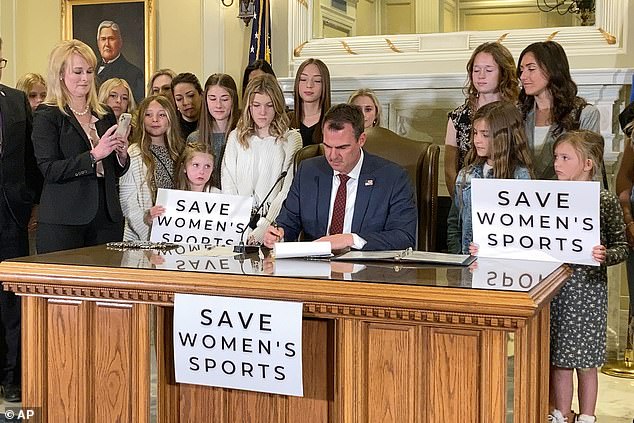 Oklahoma Gov. Kevin Stitt banned transgender girls and women from competing on women's sports teams in his state in 2022, and more than a dozen states have followed suit.