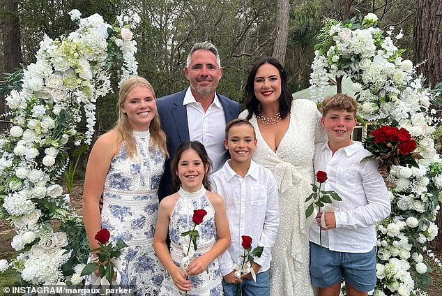 Brisbane radio identity Margaux Parker (pictured with her husband and children), who has been married to the Broncos legend since 2008, set the scene on her radio show on Thursday.