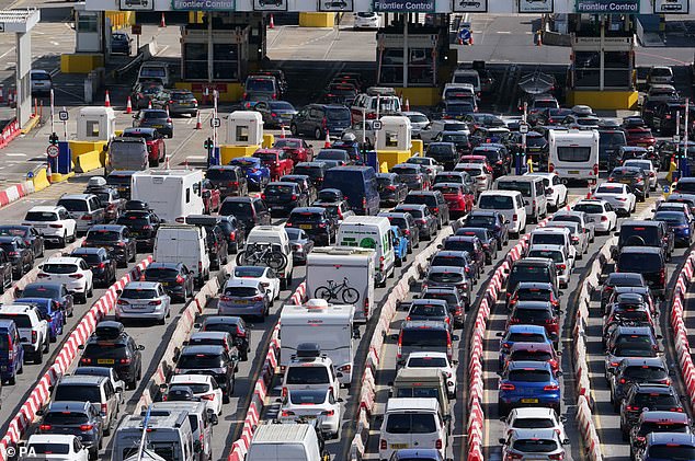 Queues at the port of Dover, one of the places where the new border controls will be implemented