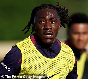 Eberechi Eze was one of four Crystal Palace players who trained at the England camp on Wednesday.