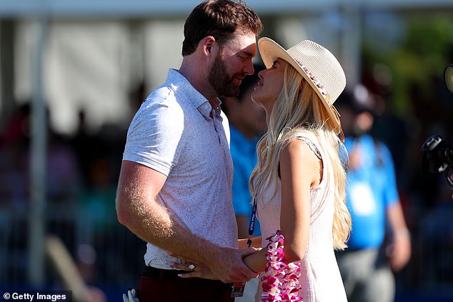 Grayson Murray, from the United States, and his fiancée, Christiana, photographed in January in Hawaii.