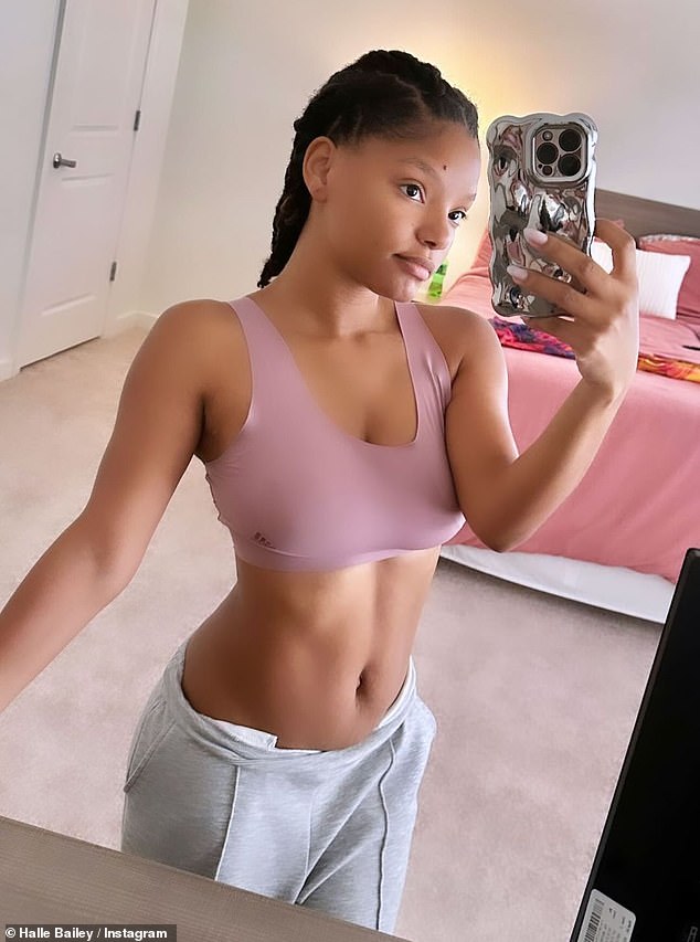 Halle Bailey had her son Halo less than six months ago and today the Little Mermaid star looks slimmer and fitter than ever