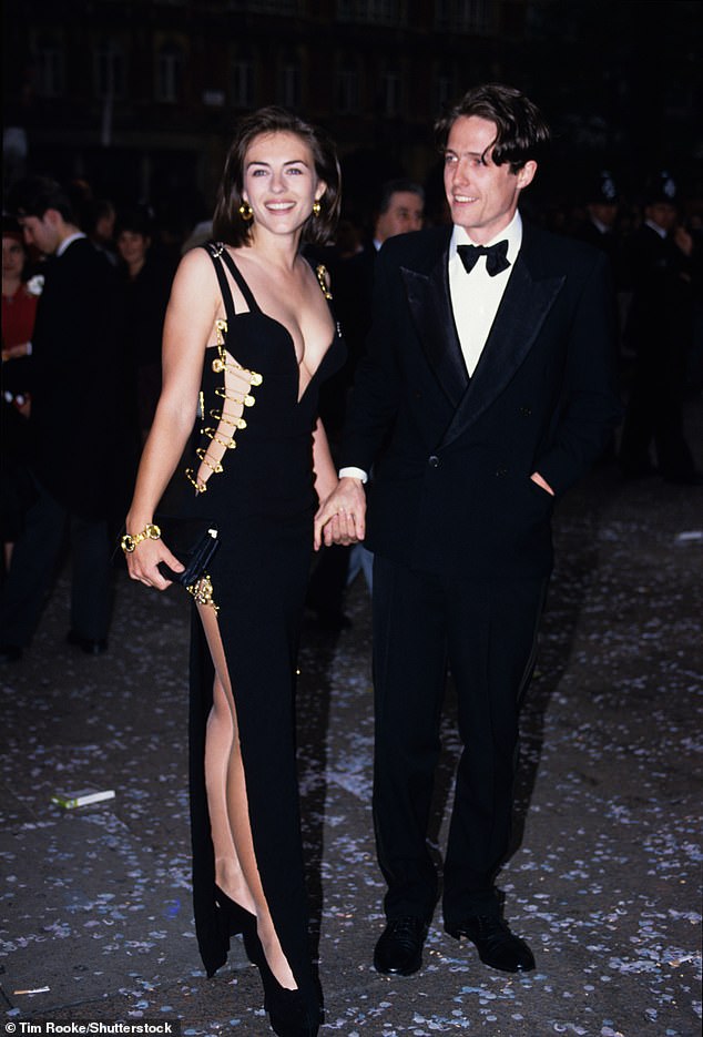 Liz Curtis and Hugh Grant at the UK premiere of Four Weddings and a Funeral in 1994