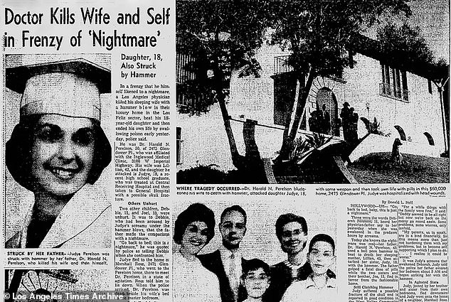 In December 1959, Harold beat his wife to death before attempting to murder their 18-year-old daughter, Judy.