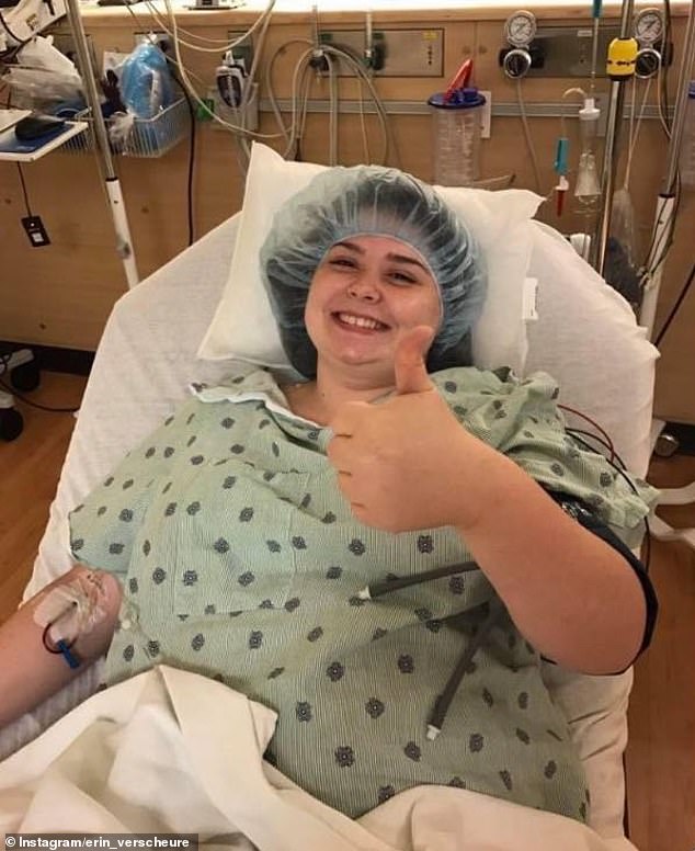 Ms Verscheure underwent a bowel resection, which is an operation to remove part of the small intestine, large intestine or both, followed by 12 rounds of chemotherapy. In August 2017, she was told that she was in remission.