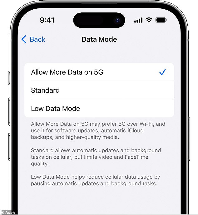 Owners of iPhones 12 or later can determine if they have 5G technology by going to Settings and selecting Cellular Data Options.