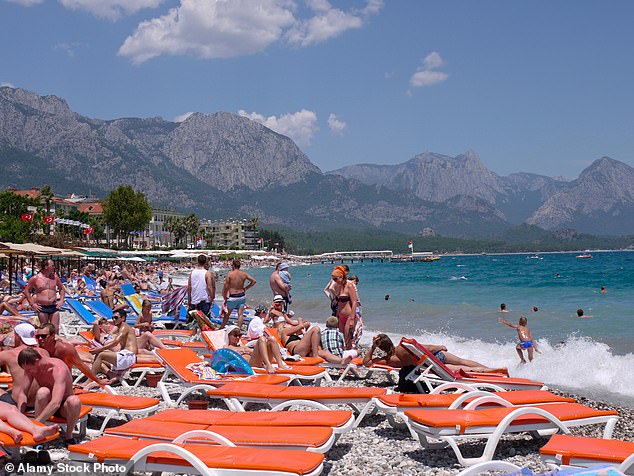 The 30-year-old and his partner, 23, from the West Midlands, flew to Antalya to celebrate the woman's birthday by spending two days in Kemer (pictured).