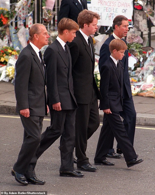 Earl Spencer has previously claimed that he was 'lied to' about William and Harry wanting to walk behind Princess Diana's coffin in her funeral procession, which he claims they did not do.