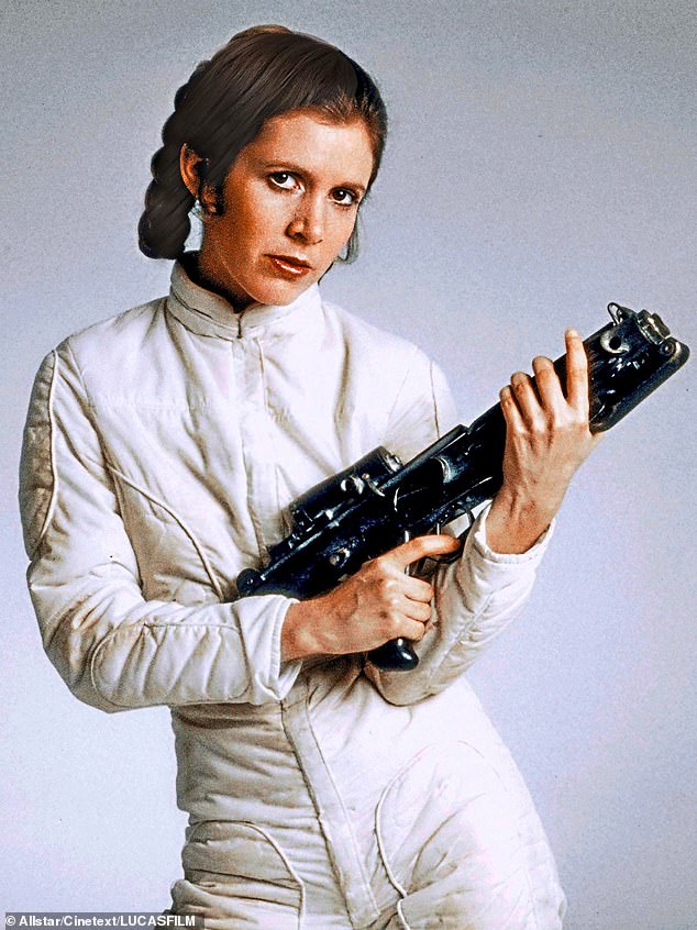 The actress played Princess Leia in the epic film series for several years (pictured in 1980).