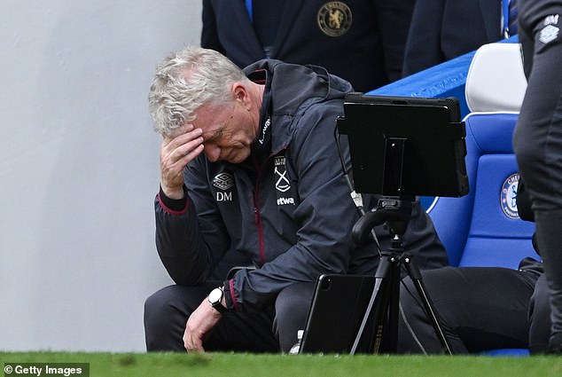 Moyes is under pressure at the London Stadium after his team were beaten 5-0 by Chelsea.