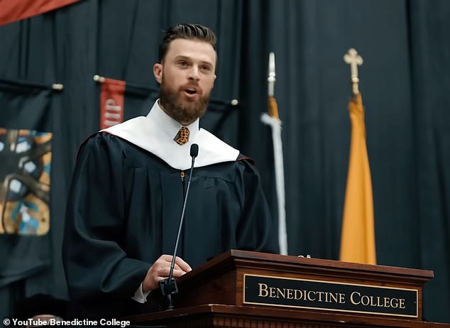 Butker gave a 20-minute speech last Saturday at the private Catholic liberal arts university in Kansas.