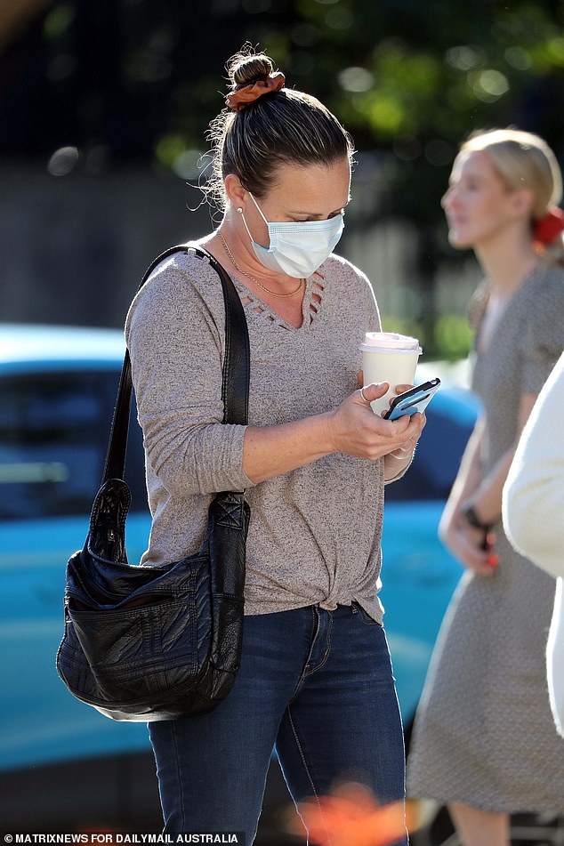 She is pictured outside Wollongong Local Court on Tuesday as she appeared in court for the first time since she was charged.