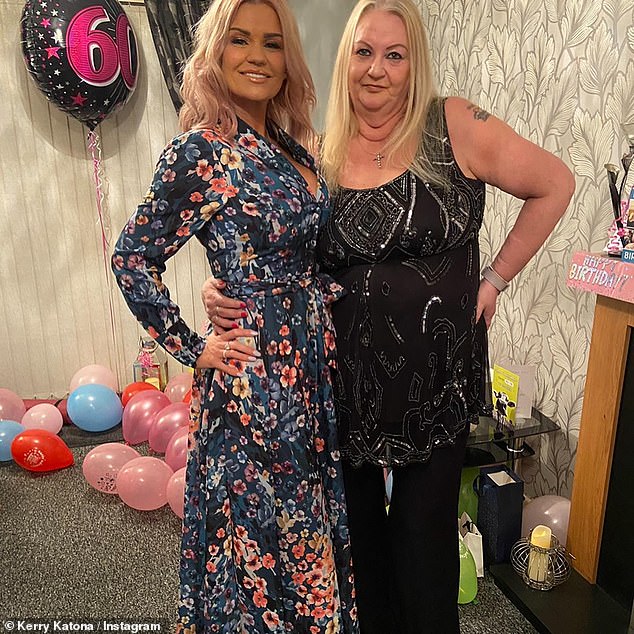 The former Atomic Kitten star, 43, has spoken out about her addiction issues in the past, previously checking into rehab in 2008 and 2010 (pictured with her mother Sue).