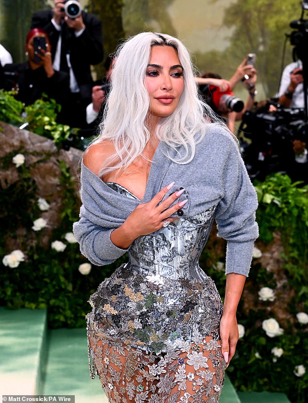 Kim at the Met Gala on Monday