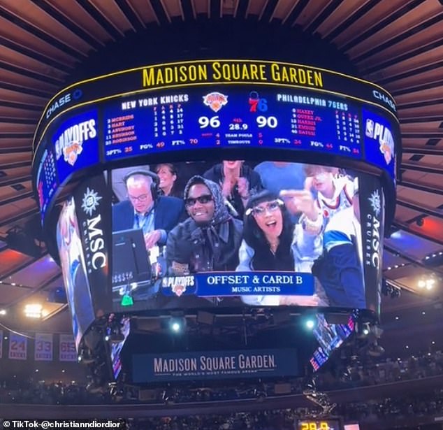 Cardi B and Offset showed up at Knicks game moments before team collapse