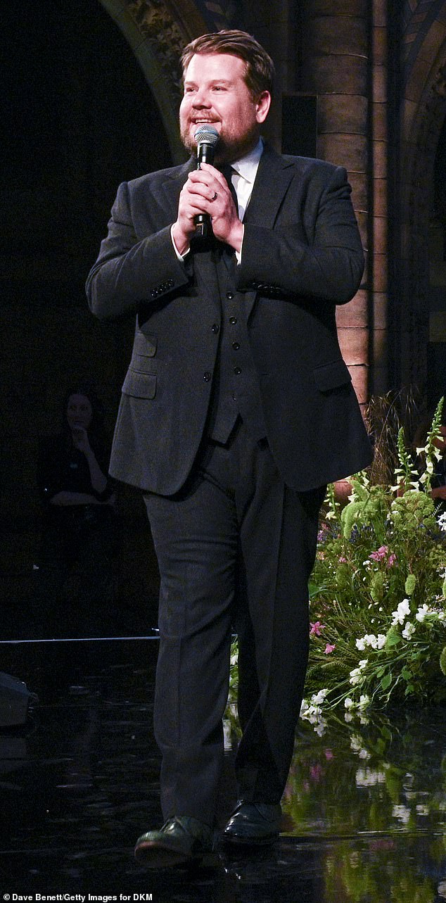 The evening was hosted by Gavin and Stacey's James Corden, 45, who took to the stage in a dapper three-piece suit.