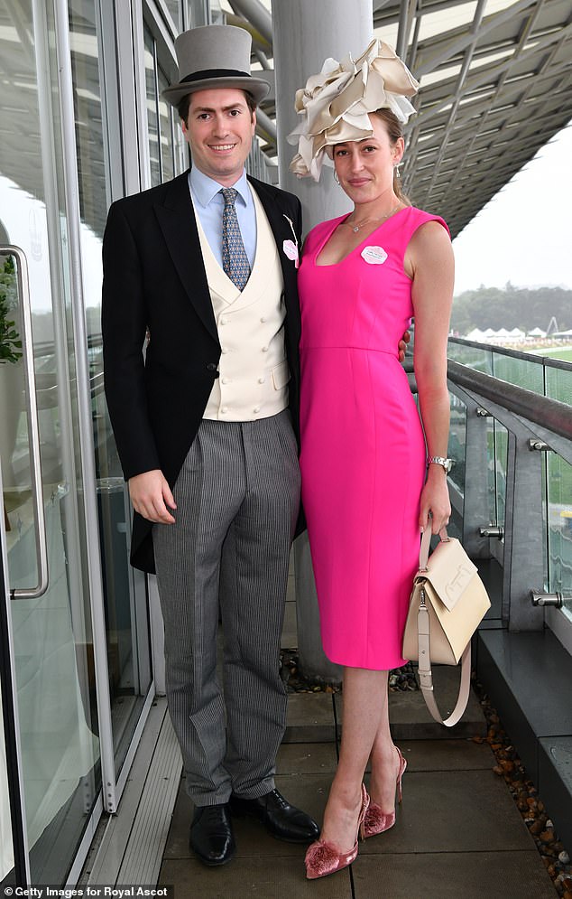 Alick Dru and Lady Tatiana Mountbatten pose during Royal Ascot 2021; The couple married in a stunning ceremony at Winchester Cathedral in 2022