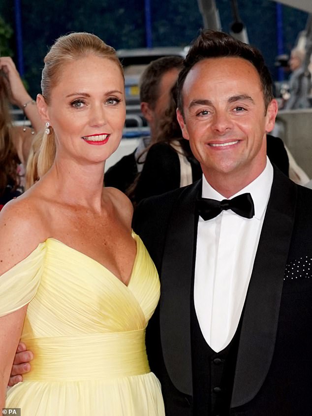 The makeup artist quickly fled the country just 24 hours after Ant joyfully announced that his wife Anne-Marie, 46 (pictured) had given birth to their first child, Wilder Patrick (pictured in 2021).