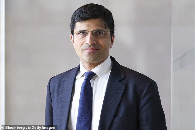 Pressure: Financial Conduct Authority chief executive Nikhil Rathi (pictured) appears increasingly isolated after upsetting City trade bodies and Chancellor Jeremy Hunt.