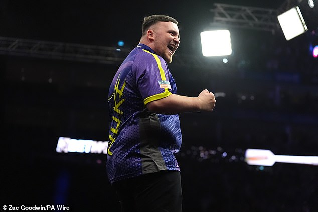 Littler threw the perfect leg of darts to cause record chaos of 14,000 people