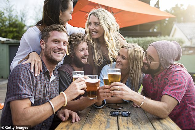Australians have been urged to drink less alcohol (pictured) to reduce the risk of vision loss, according to new research.