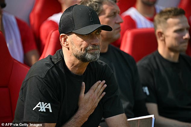 Jurgen Klopp looked visibly emotional before his final game in charge of Liverpool