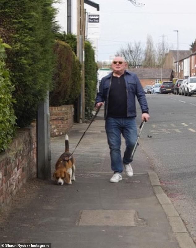 Shaun Ryder's dog Malcolm has been found after being missing in the Peak District for 48 hours.