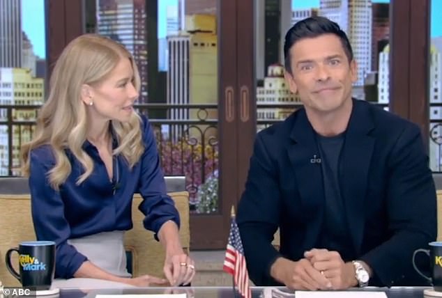 Mark Consuelos surprised Kelly Ripa with his on-air confession that he shared a 'passionate kiss' with a football fan over the weekend.