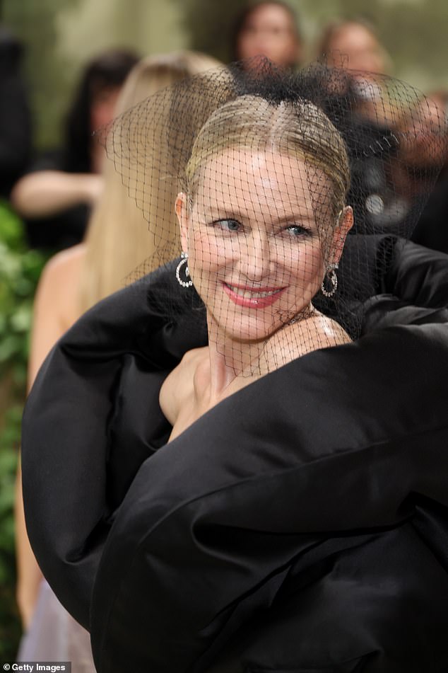 The esteemed actress, 55, made sure all eyes were on her in a stunning sheer black custom-made Balenciaga dress.