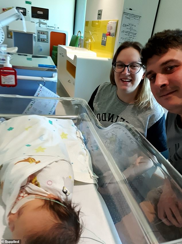 Nicole cried for 547 days immediately after the birth of her beautiful baby girl.  Her daughter Ellie shows up in the NICU.  Her husband Shayne is with her.