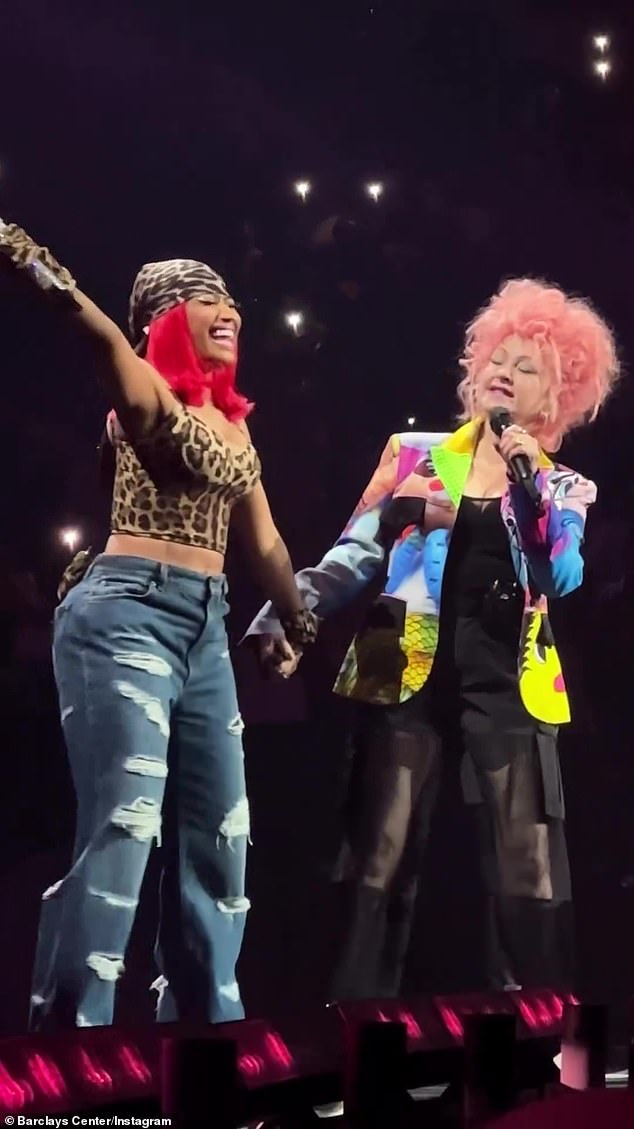 Nicki Minaj has made a habit of surprising her fans, also known as Barbz, when she brought out Cyndi Lauper during the Brooklyn stop of her world tour at the Barclays Center on Wednesday night.