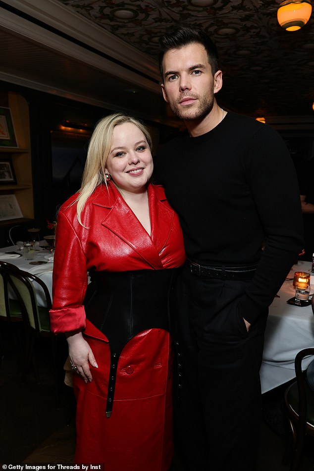 Nicola Coughlan reunited with her Bridgerton co-star Luke Newton on Thursday at the Chaos Dinner hosted by Evan Ross Katz and Threads by Instagram at St. Theo's in New York.